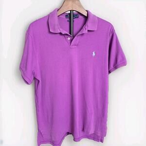 Polo Ralph Lauren Shirt Mens Medium Purple Casual Preppy Classic Size Large